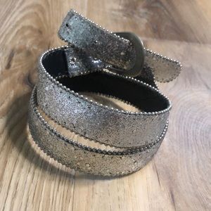 Super fun silver glitter belt